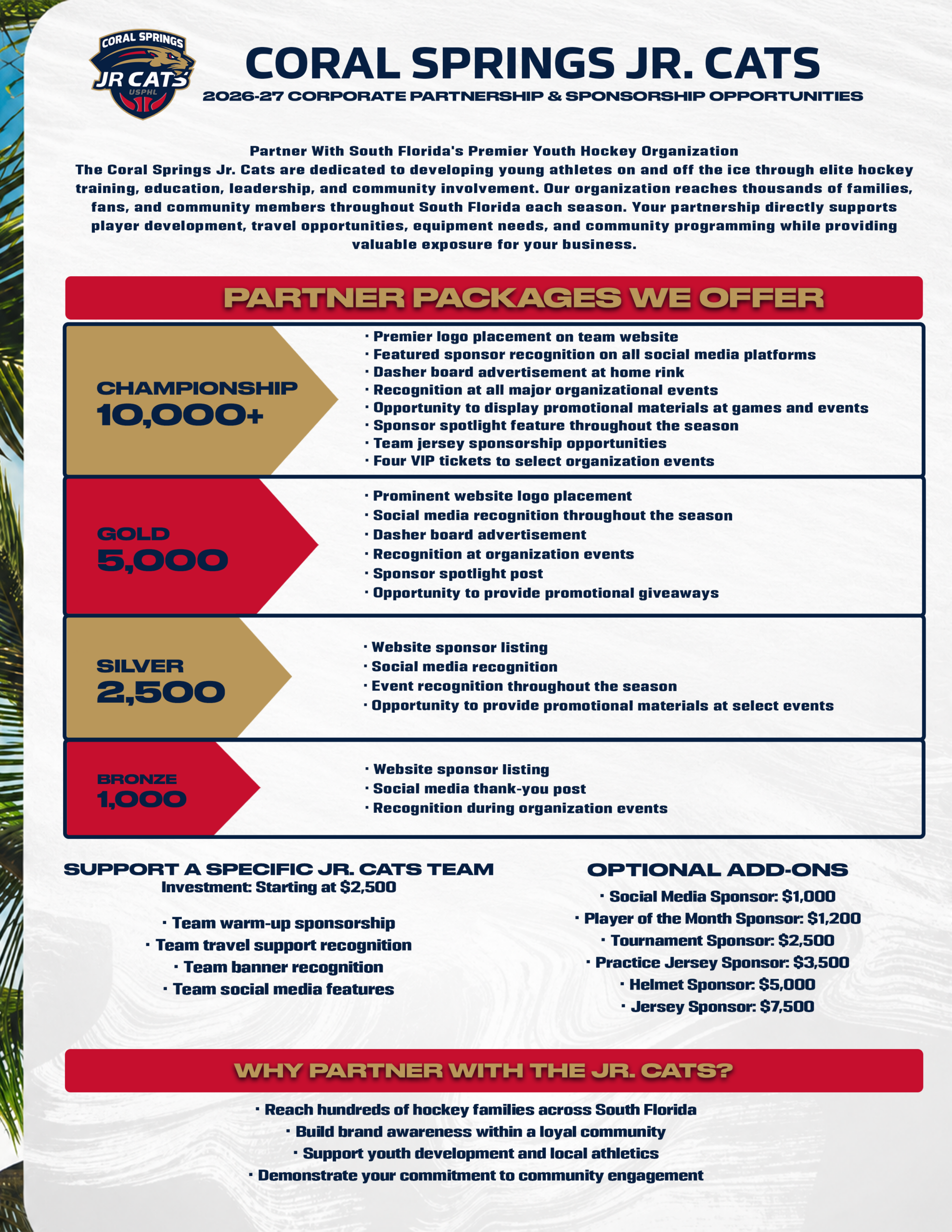 Jrcatssponsorpackages NO CHARITY